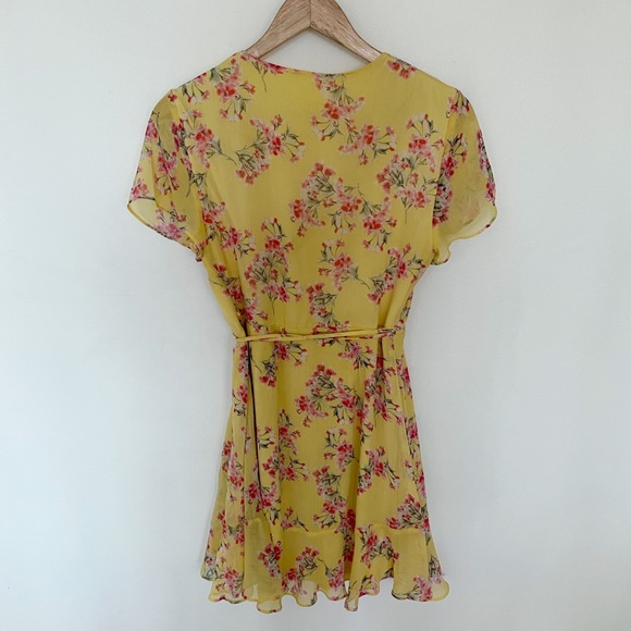 Lush Floral Wrap Dress - Picture 6 of 7